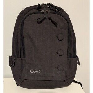 OGIO Soho Backpack Stylish Buttons  17" Dark Gray Padded Laptop Sleeve Pockets